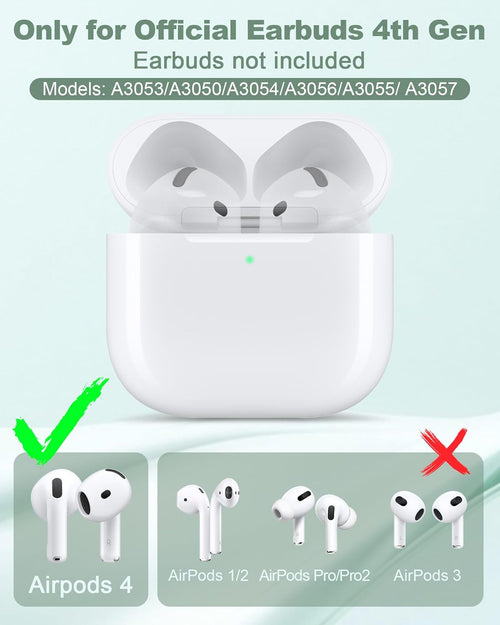 Wireless Charger Case Replacement for Airpods 4th Generation - Charging Case to USB-C Without Earbuds